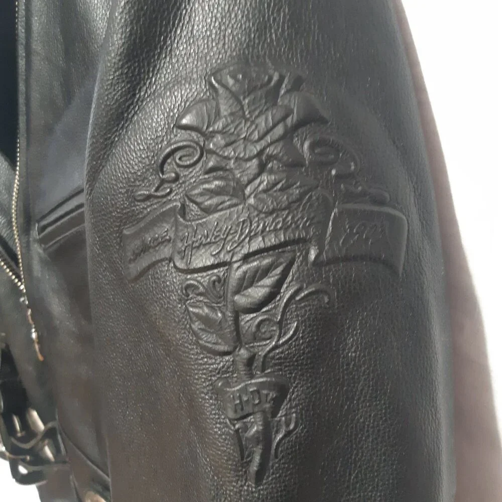 Harley-Davidson "An American Legend"-Authentic Vest Genuine Leather Women Medium - Picture 6 of 17
